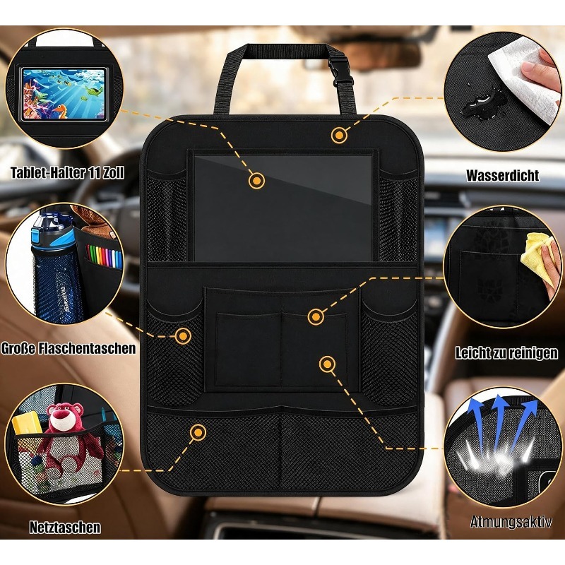 Tablet Cover Accessories - Organizador para Banco Traseiro de Carro
