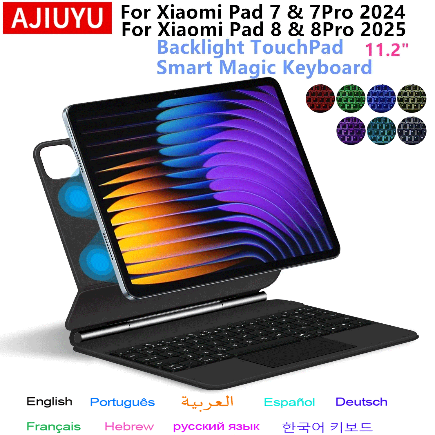 Boox Tablet Accessories - Capa Teclado Mágico para Xiaomi Pad