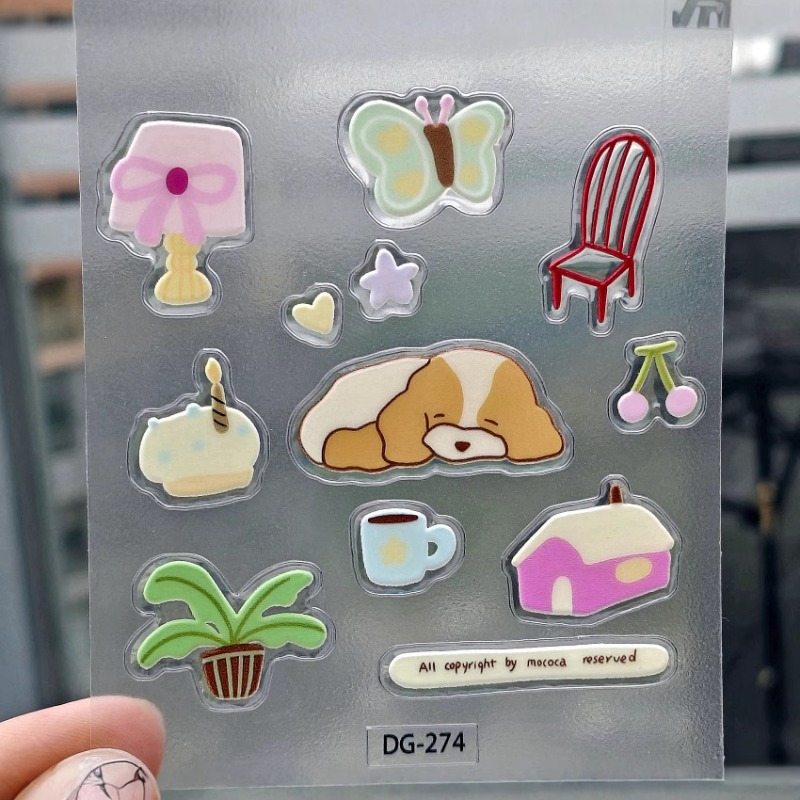 Boox Tablet Accessories - 1 folha 3d resina epóxi decalques