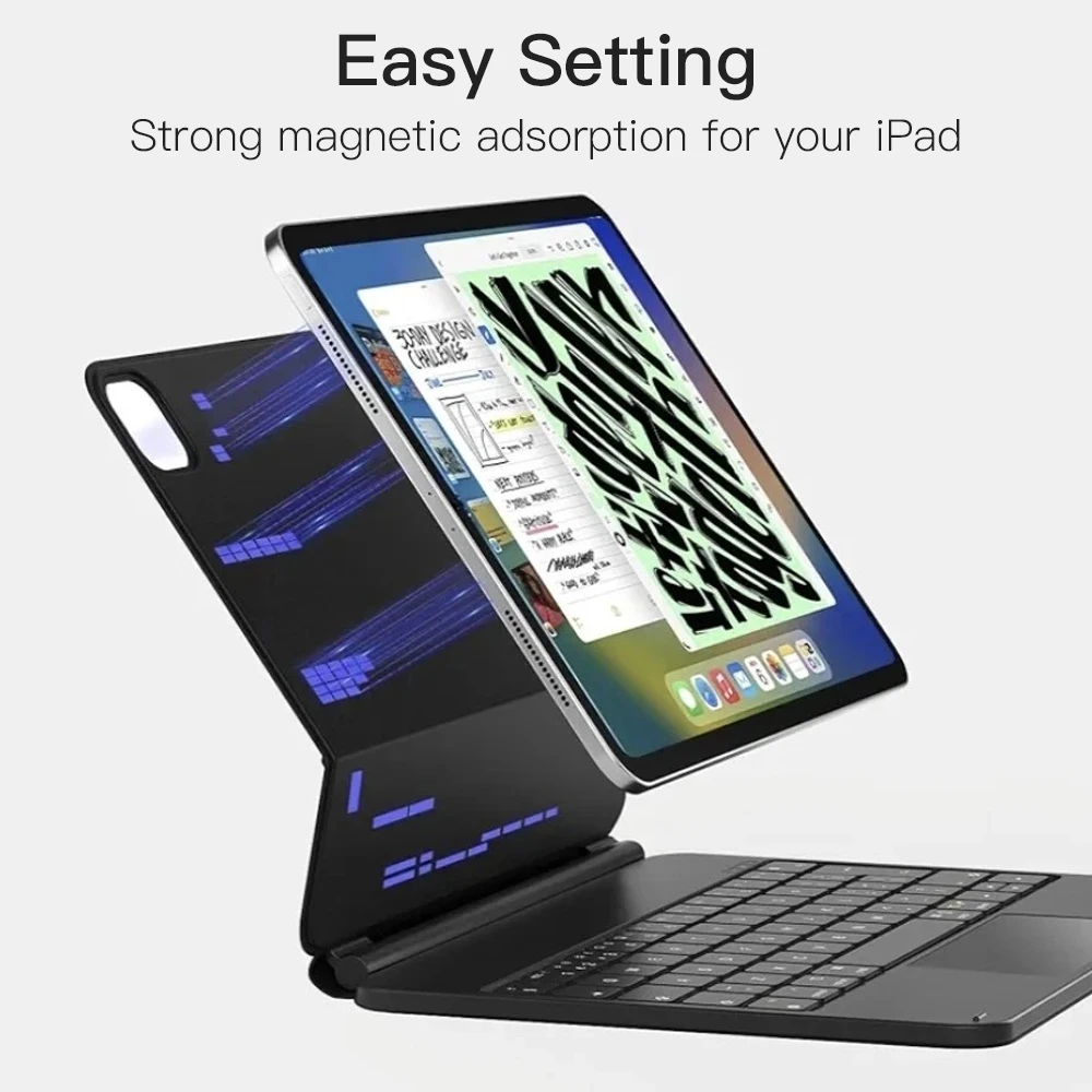 Teclado Mágico com Painel Touc - Tablet Keyboard Case avaliação e preço